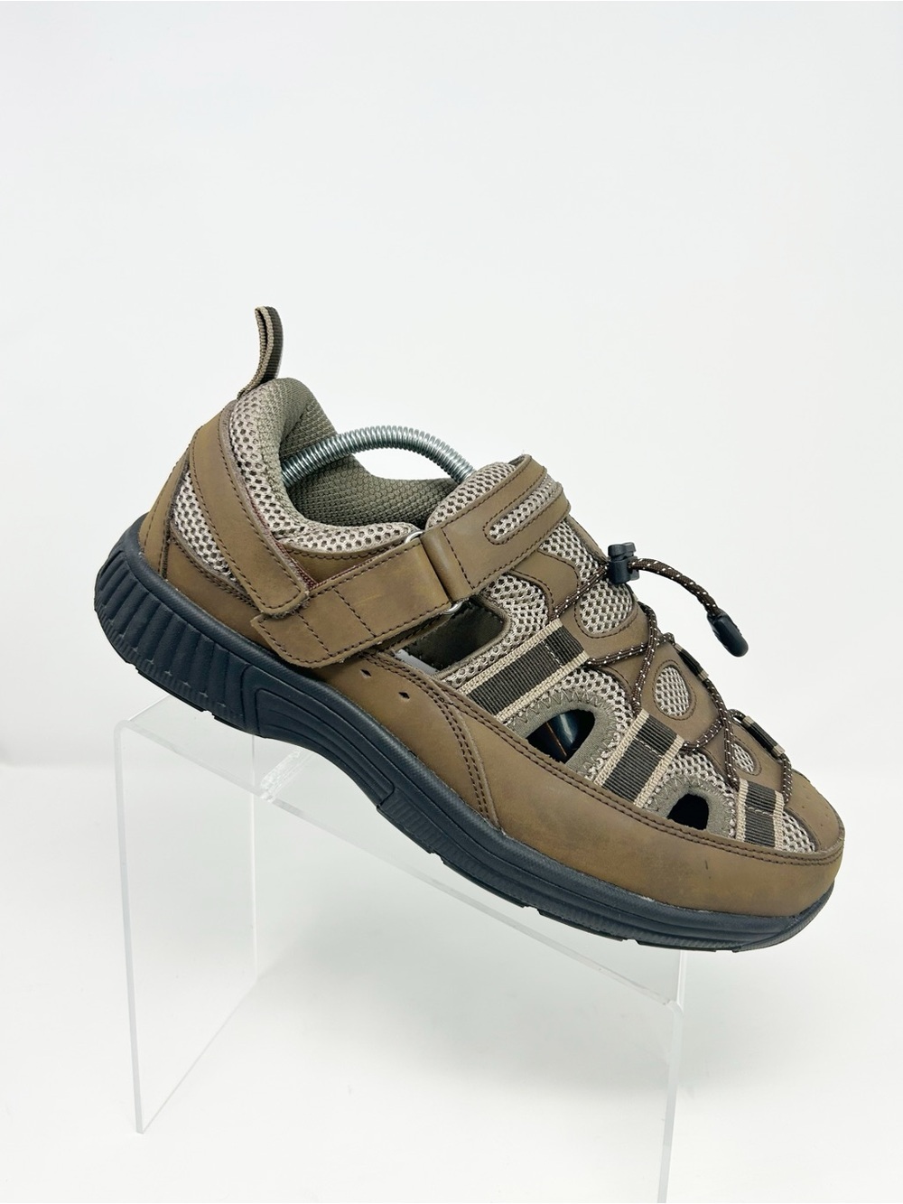 Orthofeet Clearwater Men's Orthopedic Fisherman Sport Sandals Brown Size 9 6E